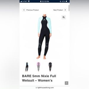 Bare Nixie 5mm Full Wetsuit
